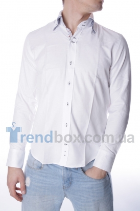 Белая рубашка с высоким воротником Rnt23 Jeans