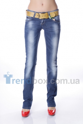 Модные джинсы с ремешком Angelina Mara