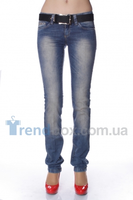Прямые джинсы со стразами Elisabetta Franchi